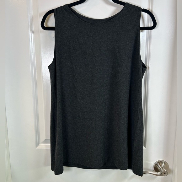 Eileen Fisher Dark Grey Round Neck Tank Sleeveless Women’s Size XL - Picture 2 of 8